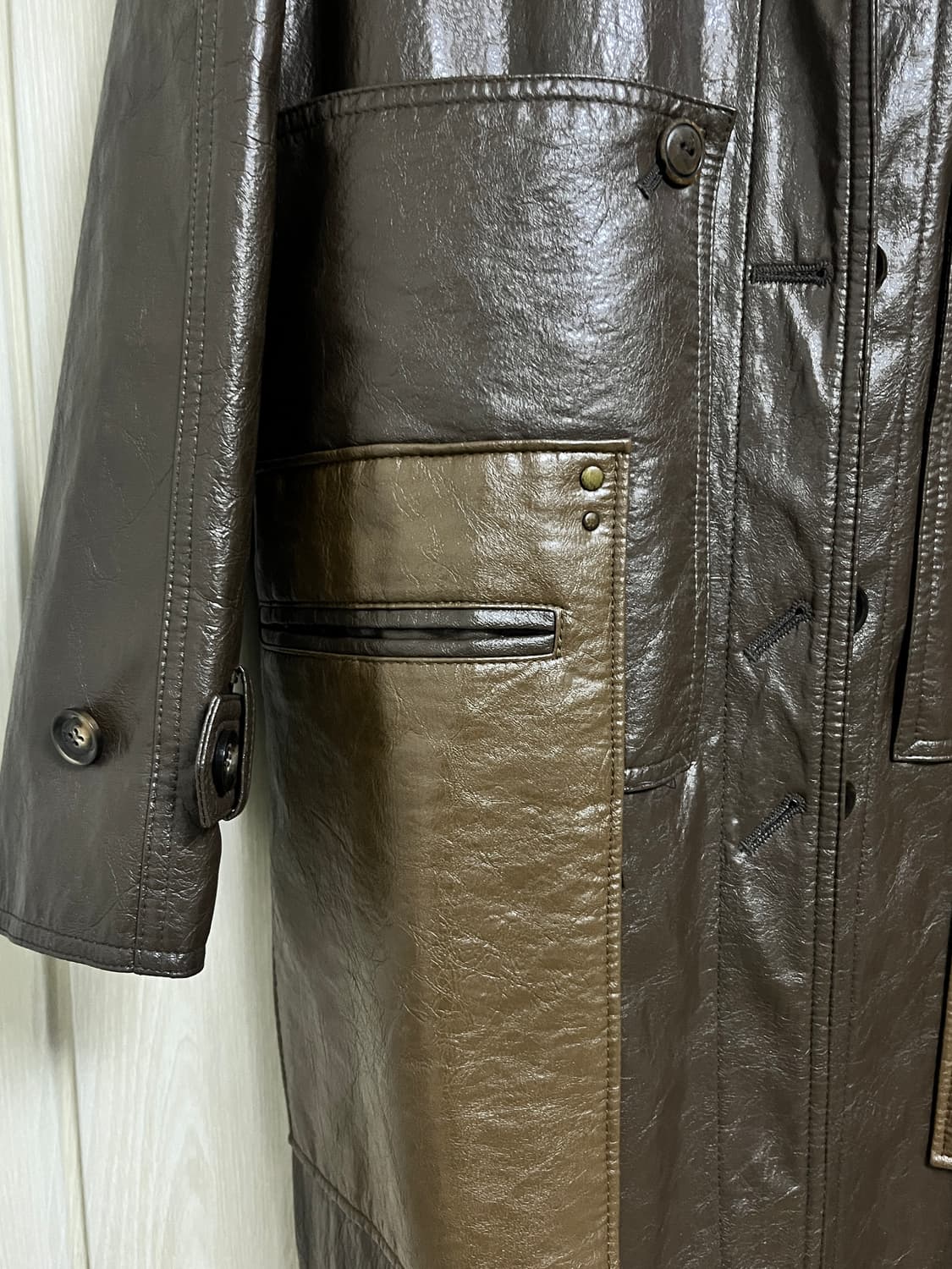 앤더슨벨 레더 롱코트 상품이미지8