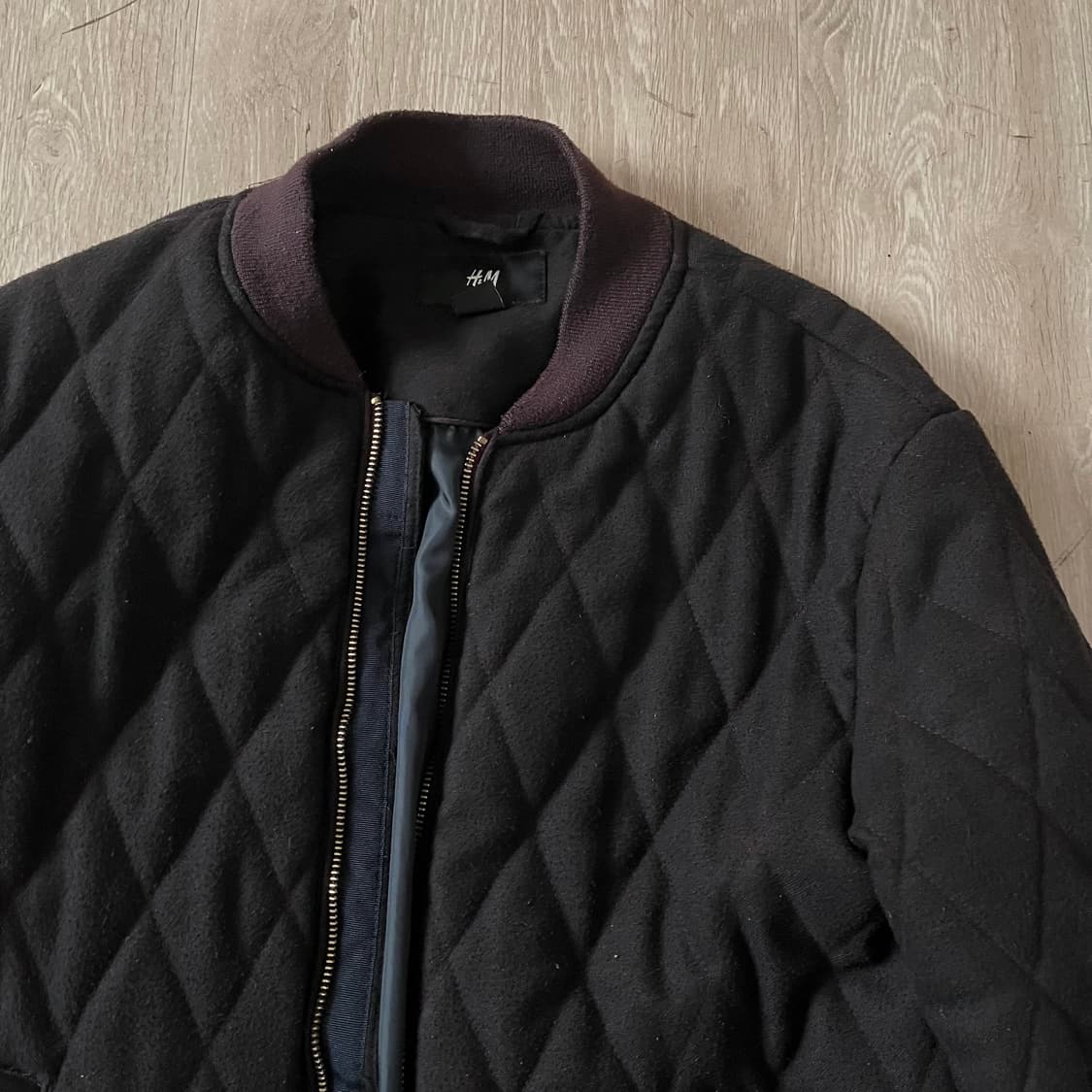 H&M 퀼팅 봄버 블루종 자켓 상품이미지4