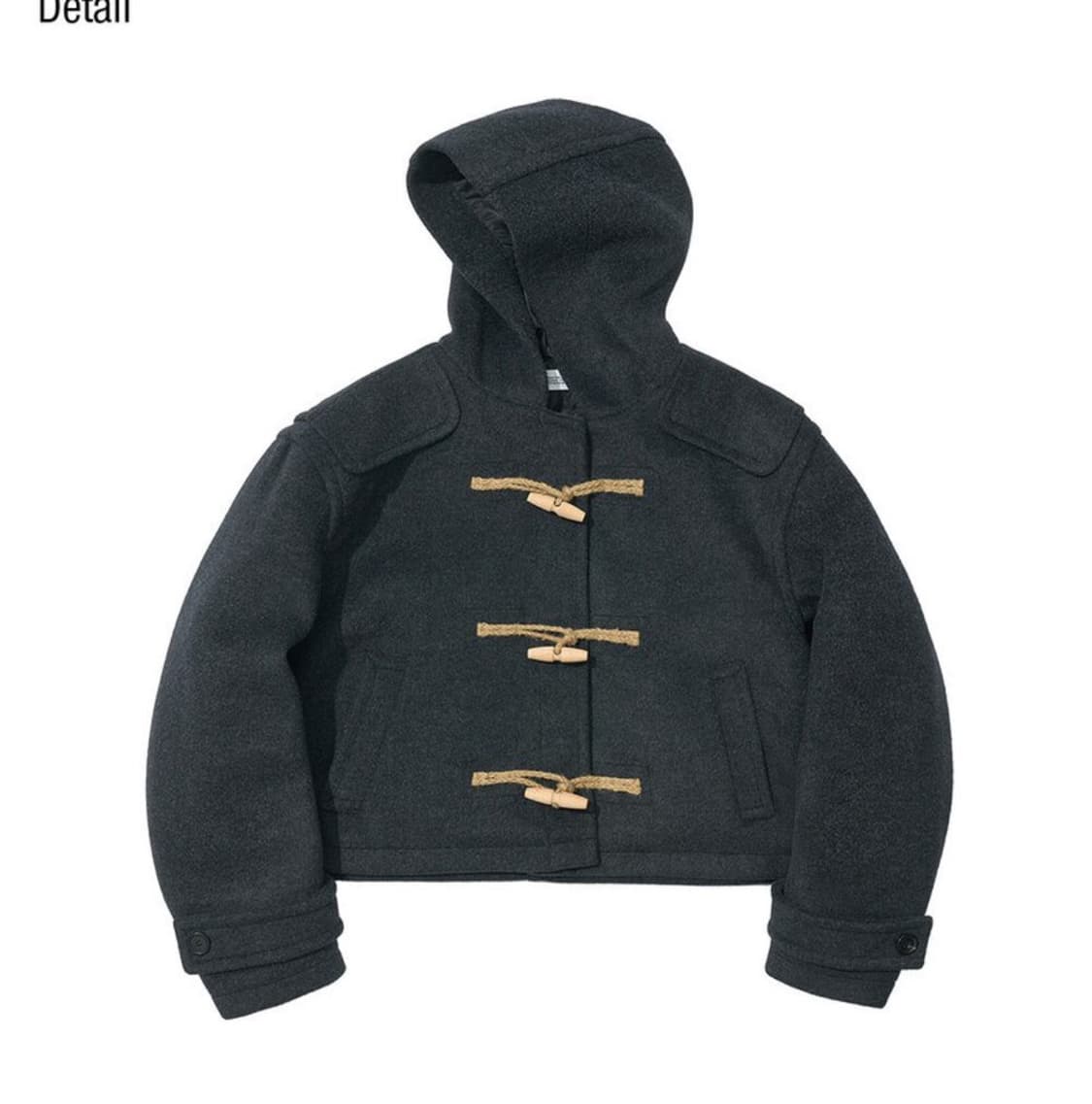 파르티멘토 우먼 숏 더플 코트 차콜 그레이 떡볶이코트 상품이미지1