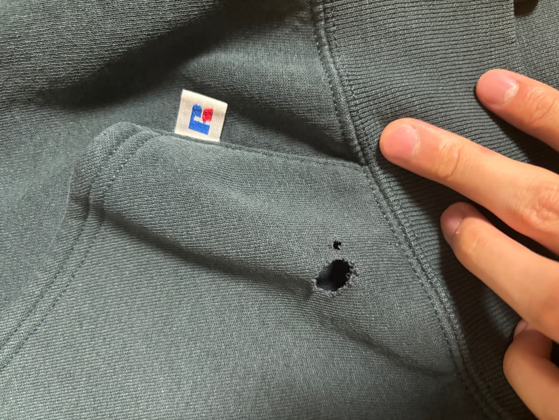 90s 러셀 made in usa 후드집업 다크 그린xxl 상품이미지2
