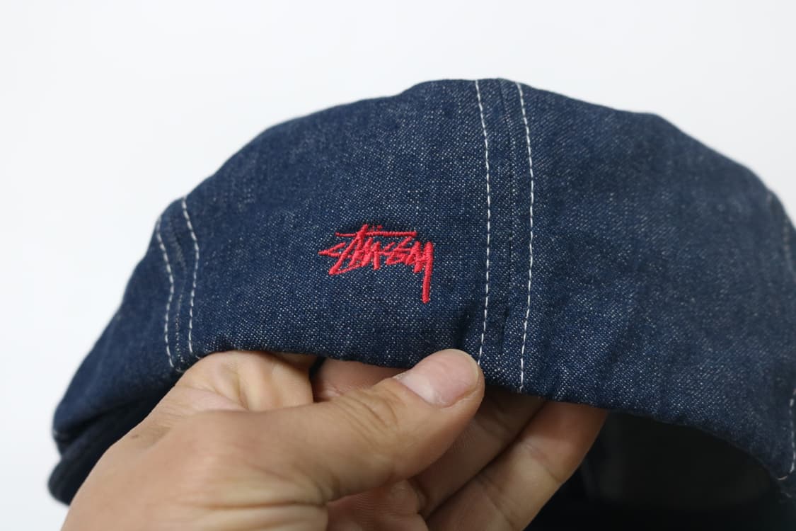 스투시 Stussy  빈티지 데님 레드 로고 자수 헌팅캡 (L/XL) 상품이미지5