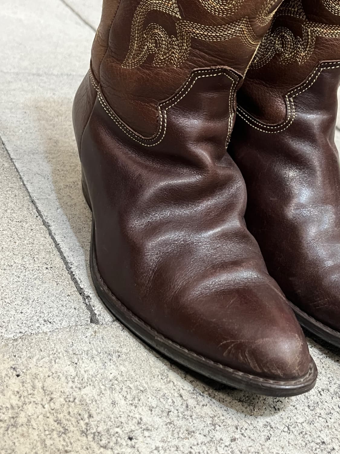 버팔로 브라운 레더 웨스턴 부츠 상품이미지7