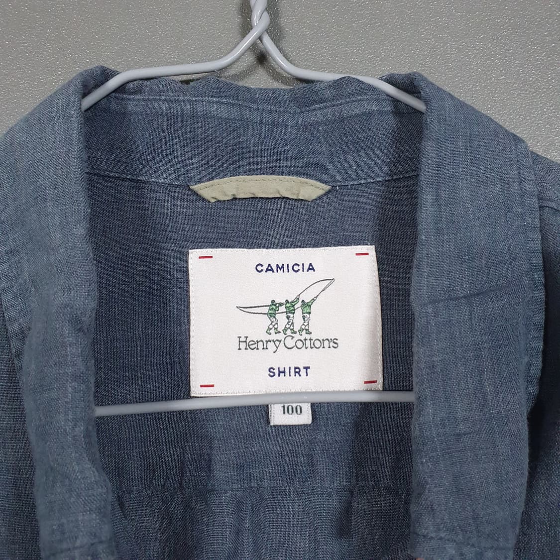 L (100) 헨리코튼 신형 22ss 솔리드 버튼다운 린넨 마 셔츠 남방 상품이미지3