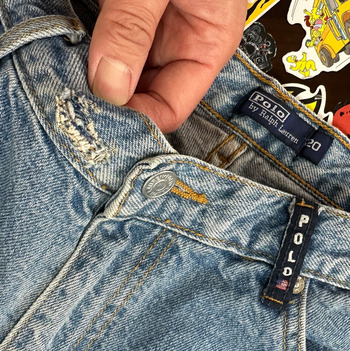 90s USA 폴로 랄프로렌 데님 쇼츠 30 상품이미지5