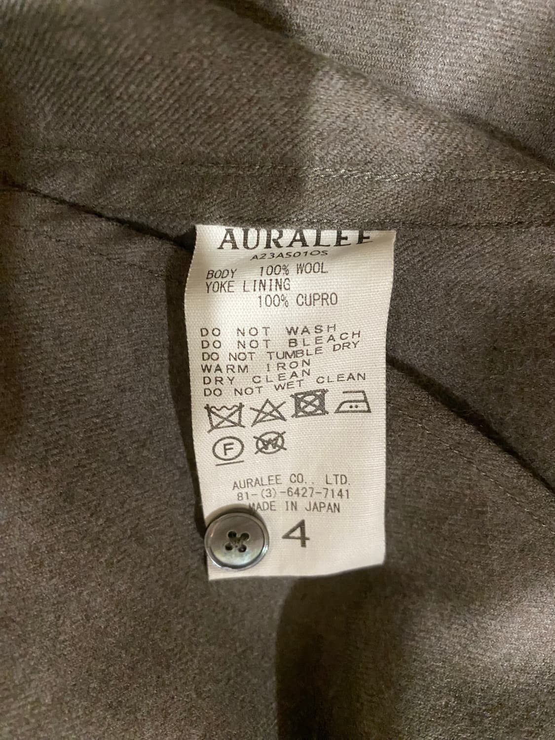 23aw 오라리 슈퍼라이트 울 셔츠 탑브라운 4 상품이미지4