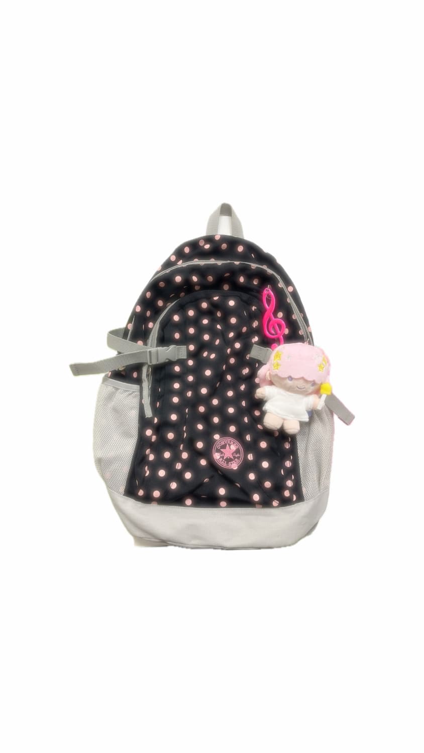 컨버스 블랙 핑크 도트 백팩 🍓 상품이미지1