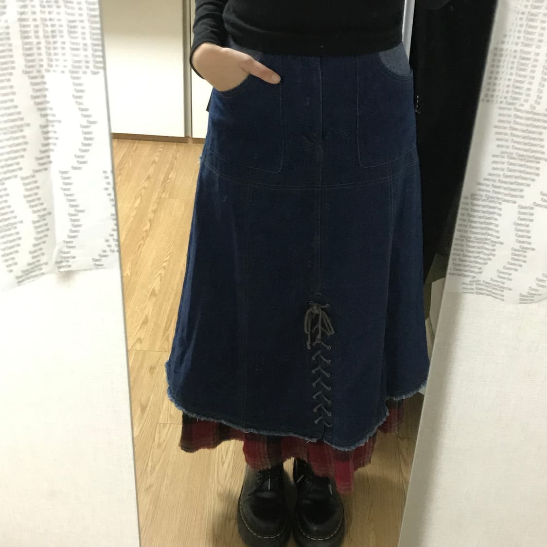 빈티지 청패치 스커트 상품이미지2