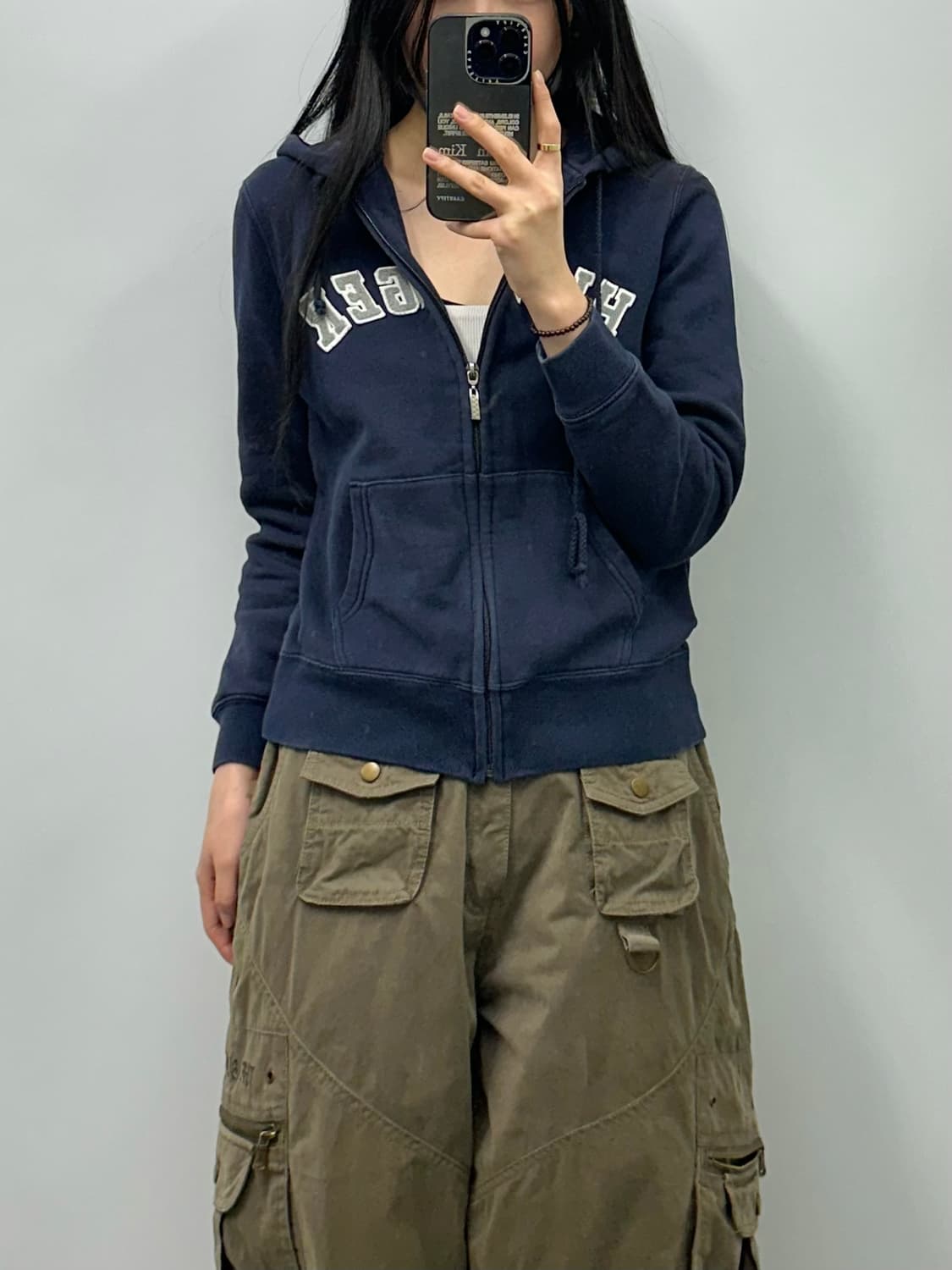 타미힐피거 스펠아웃 네이비 후드집업 상품이미지1