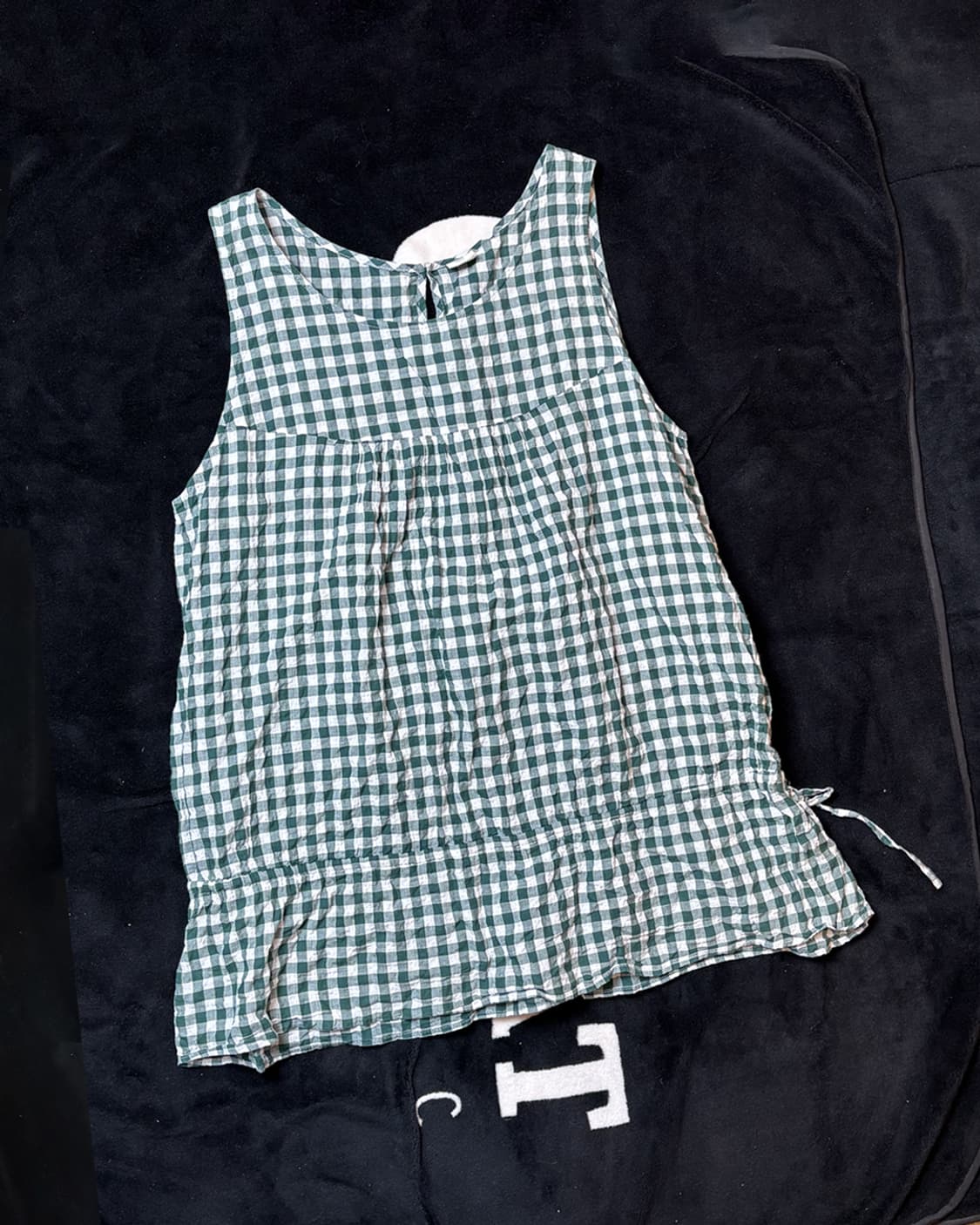 일본빈티지 레이어드 체커 티 상품이미지1