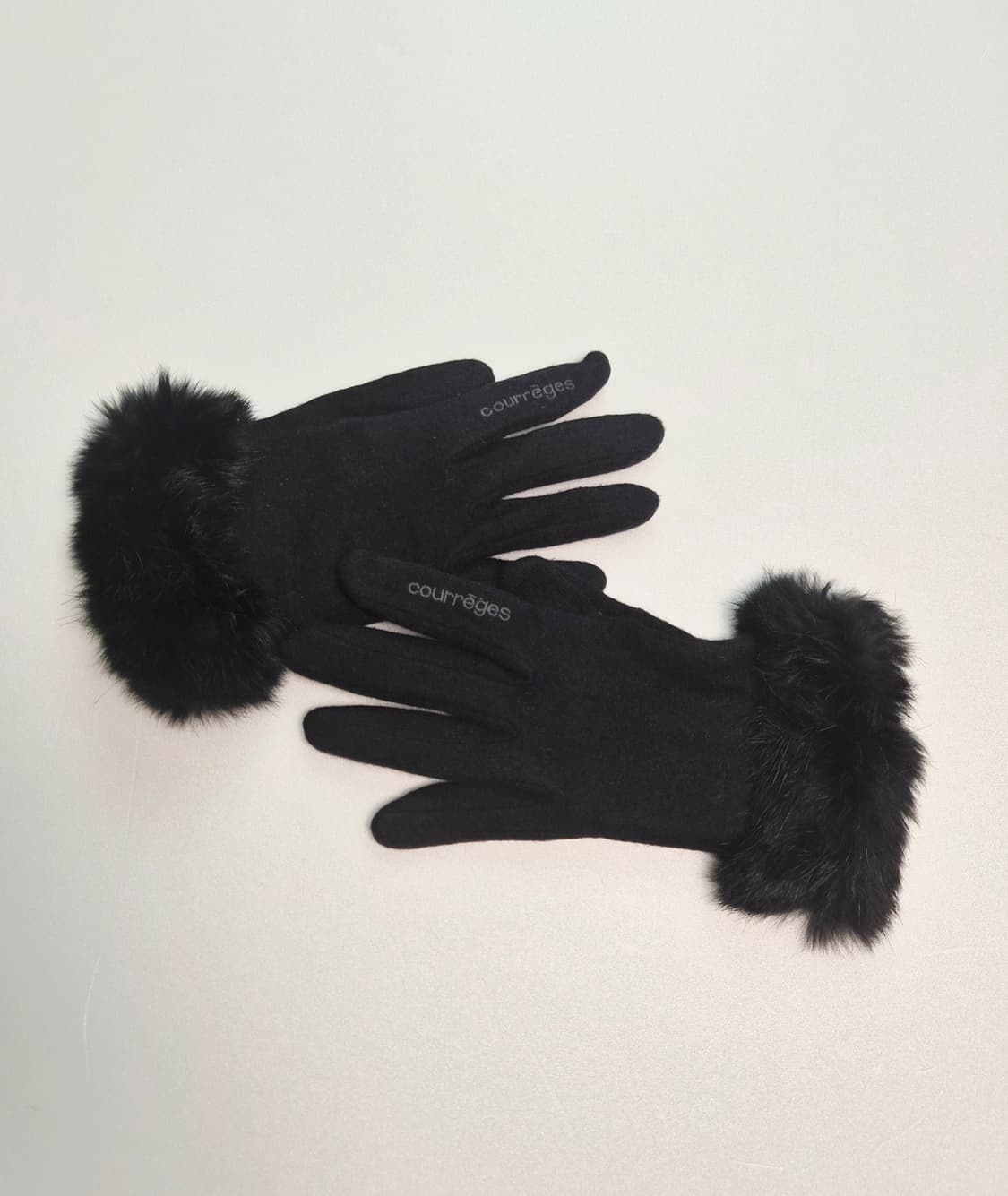 꾸레쥬 모직 토끼털 여성 장갑 상품이미지3