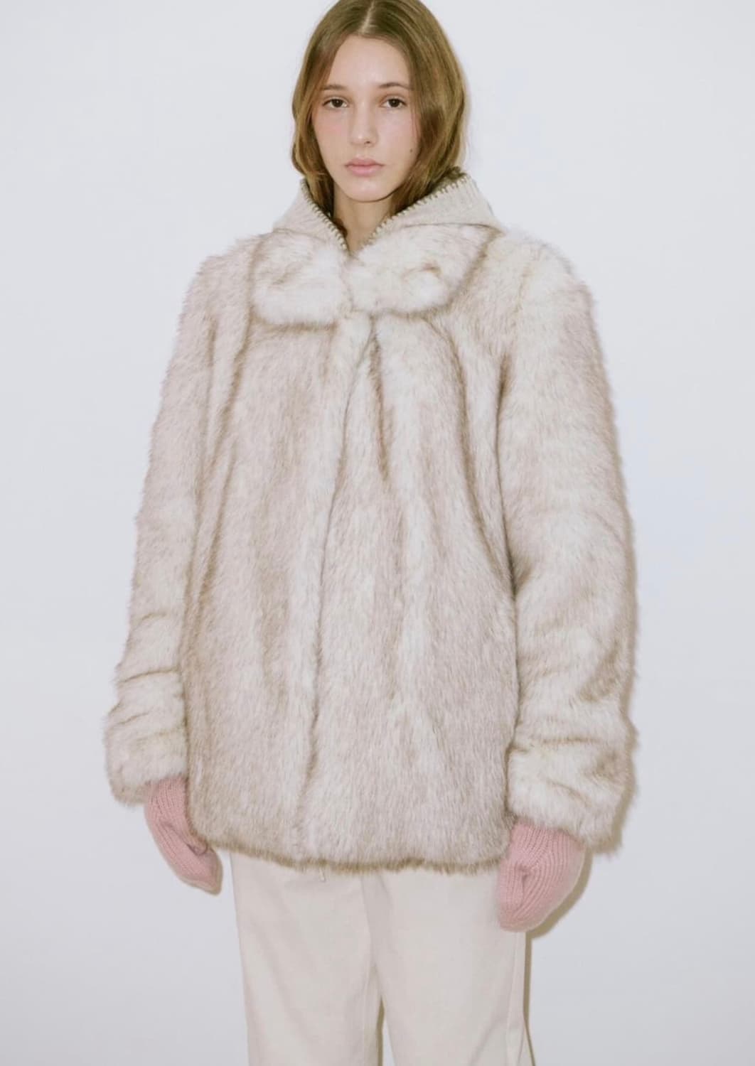 시눈 아이보리 퍼코트 상품이미지2