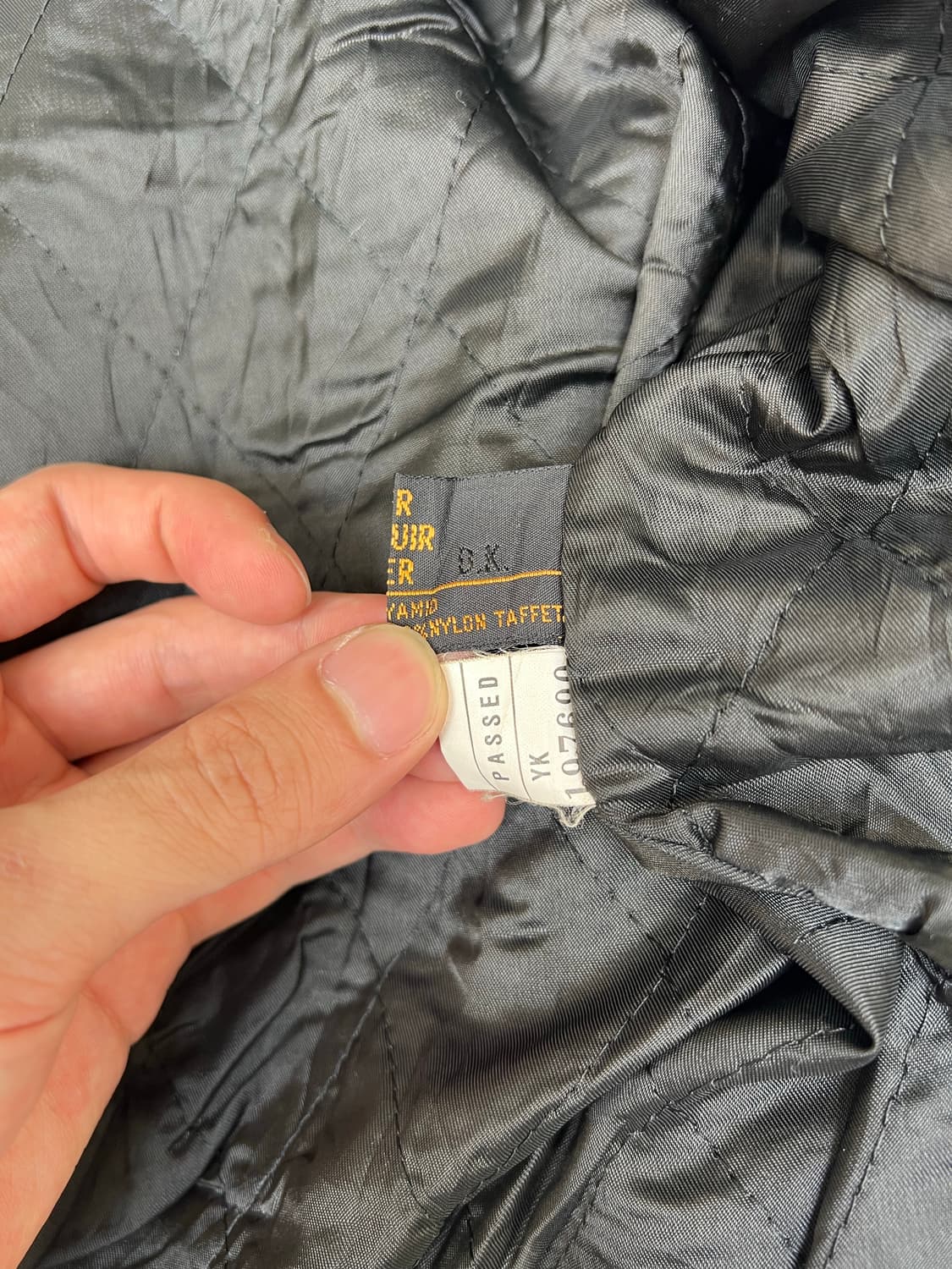 빈티지 백 프린팅 디테일 크롭 레더자켓 상품이미지6