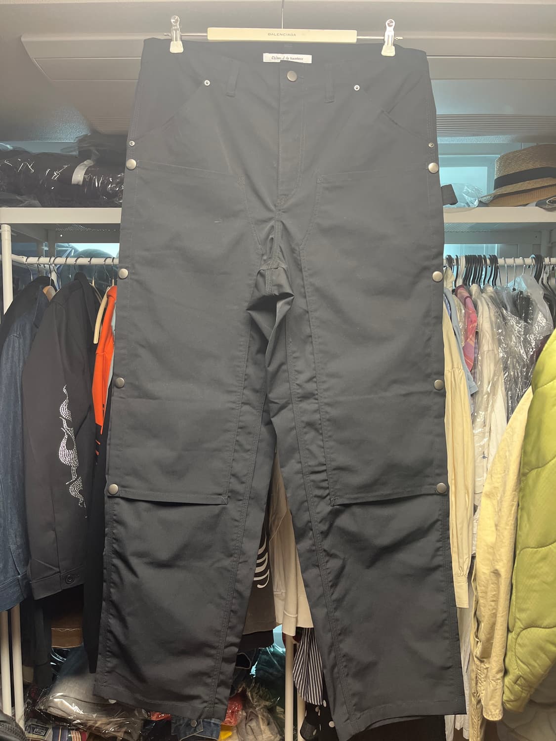 칠드런오브더 디스코댄스 레이어드 버튼 블랙 페인터 팬츠 2 상품이미지1