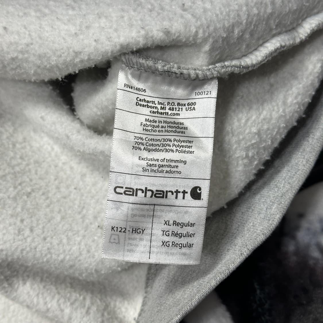 칼하트 그레이 후드집업 상품이미지4