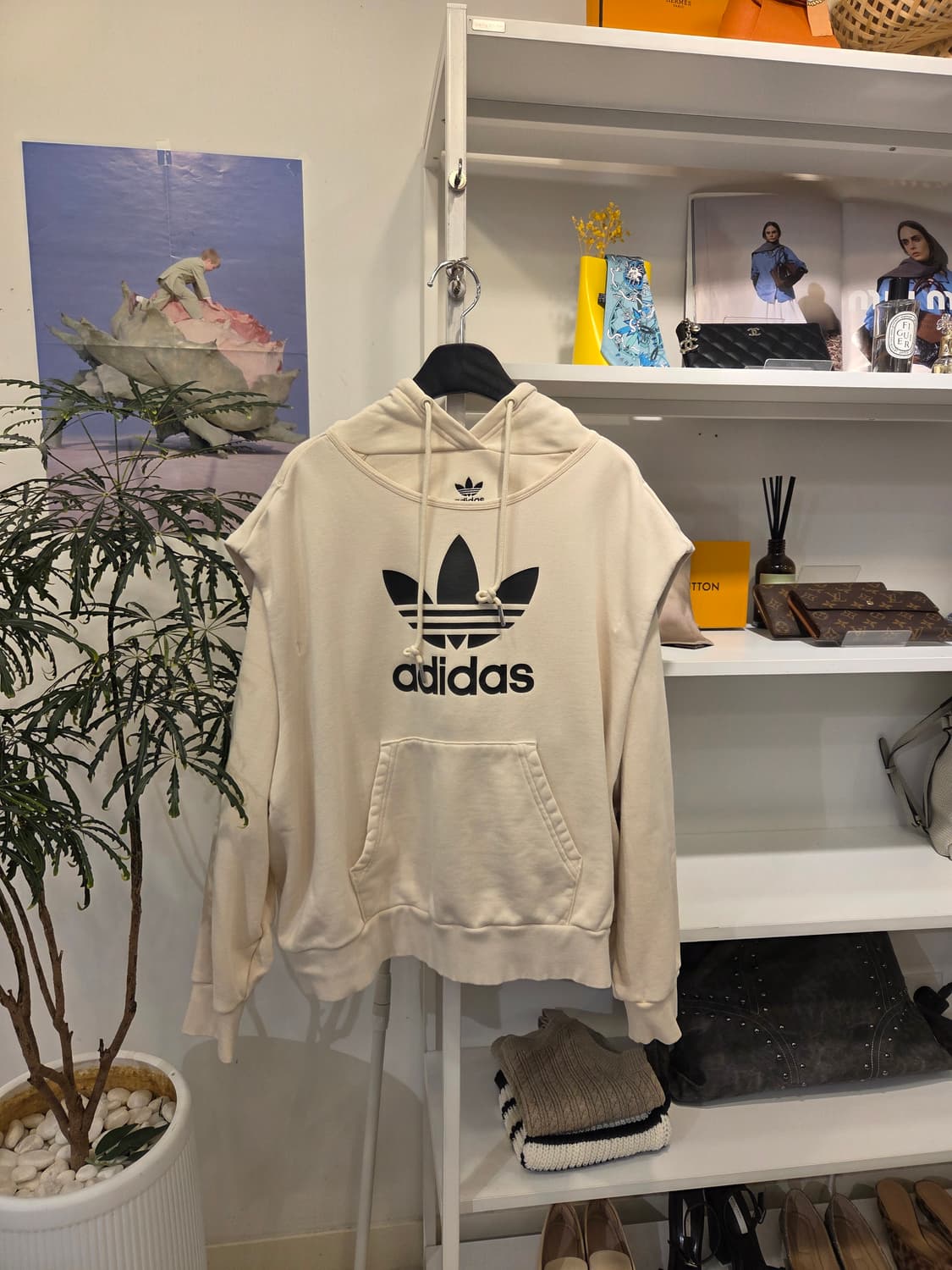 아디다스 크롭 후드티 베스트 세트 상품이미지1