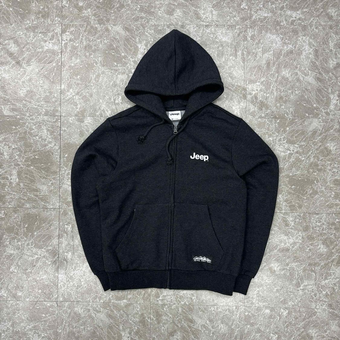 Jeep 지프 그레이 스웻 후드집업 희귀져지(S) 상품이미지2