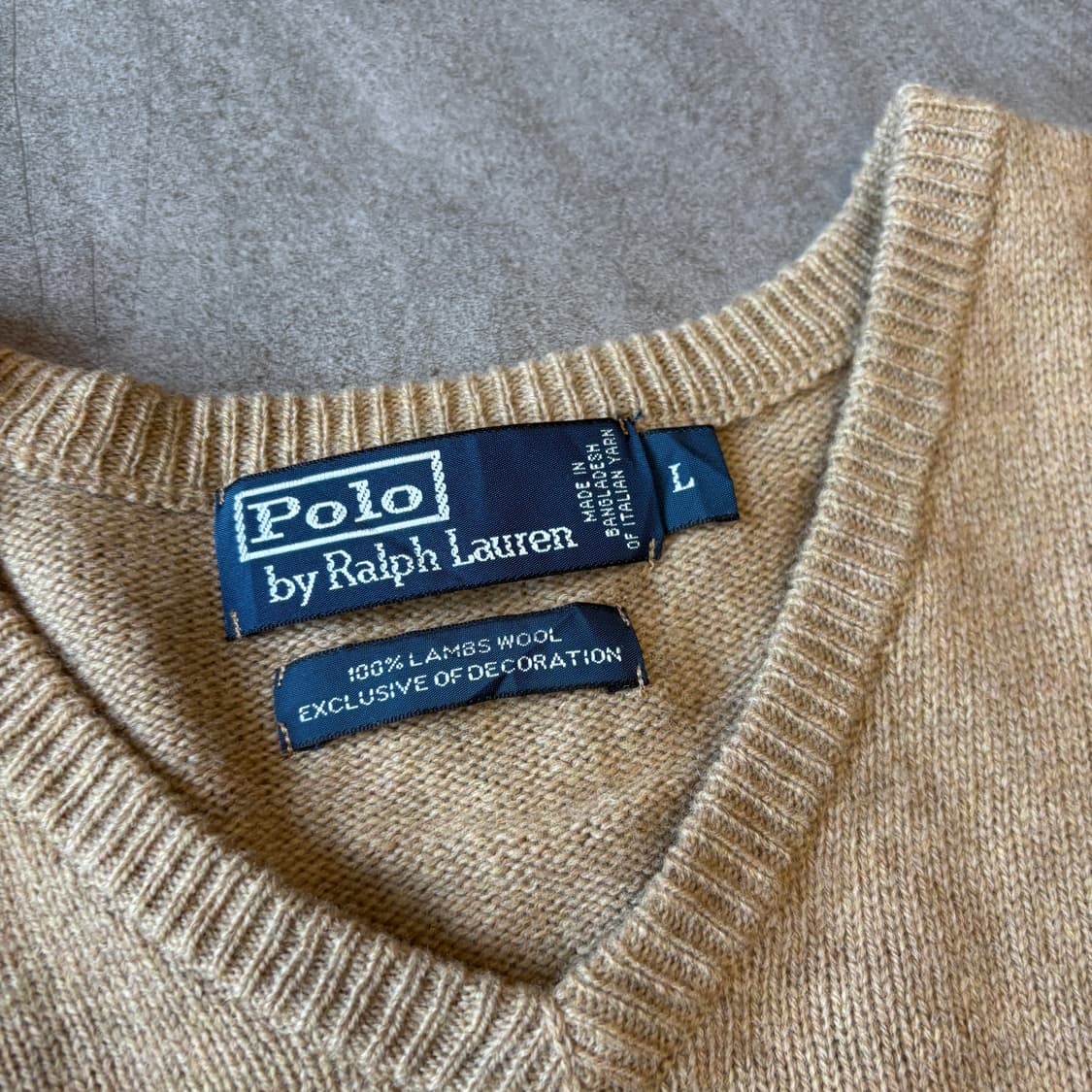 폴로 정품 베이지 렘스울 니트  상품이미지4
