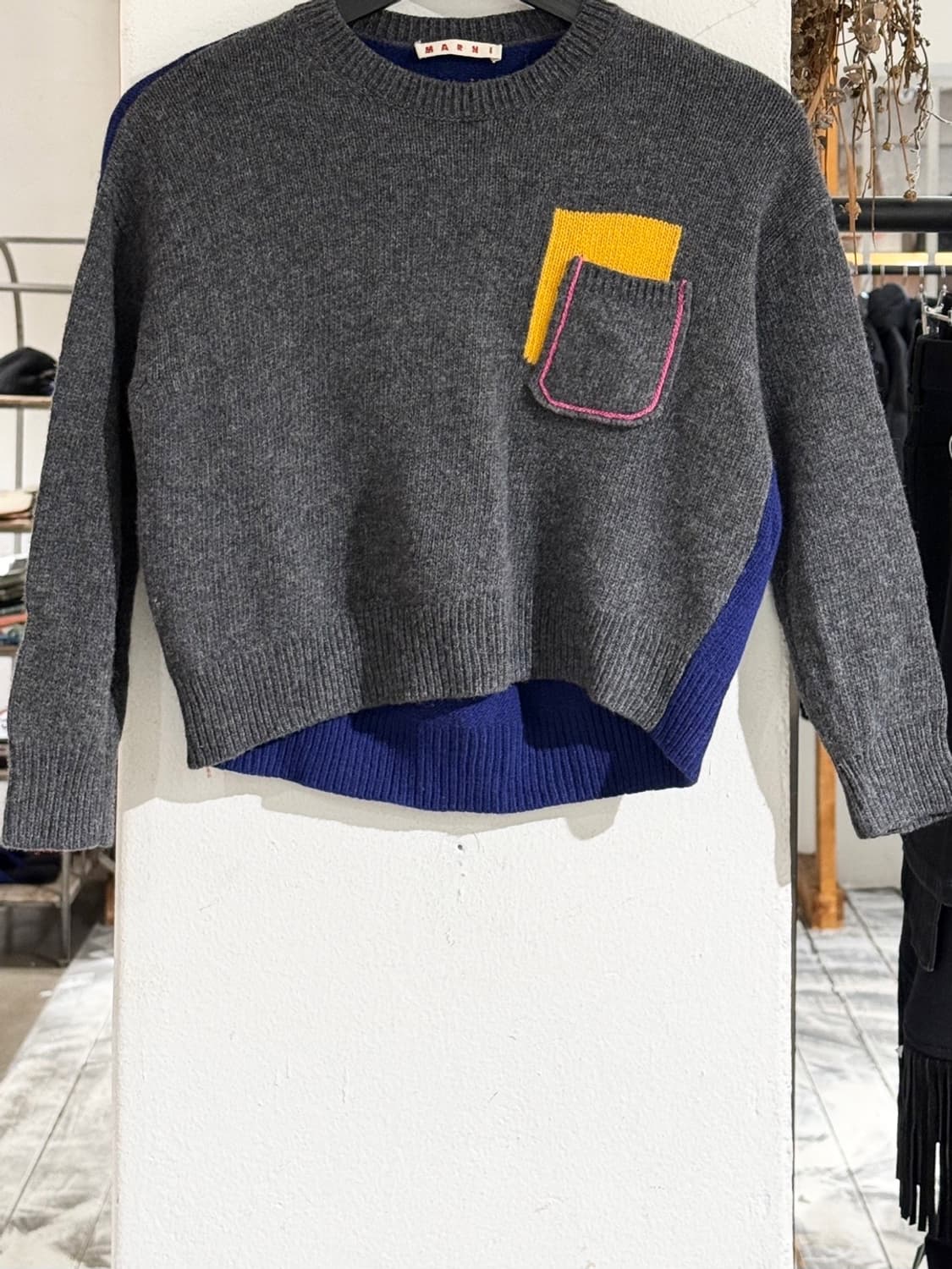 마르니 키즈 그레이 블루 니트 스웨터  상품이미지5
