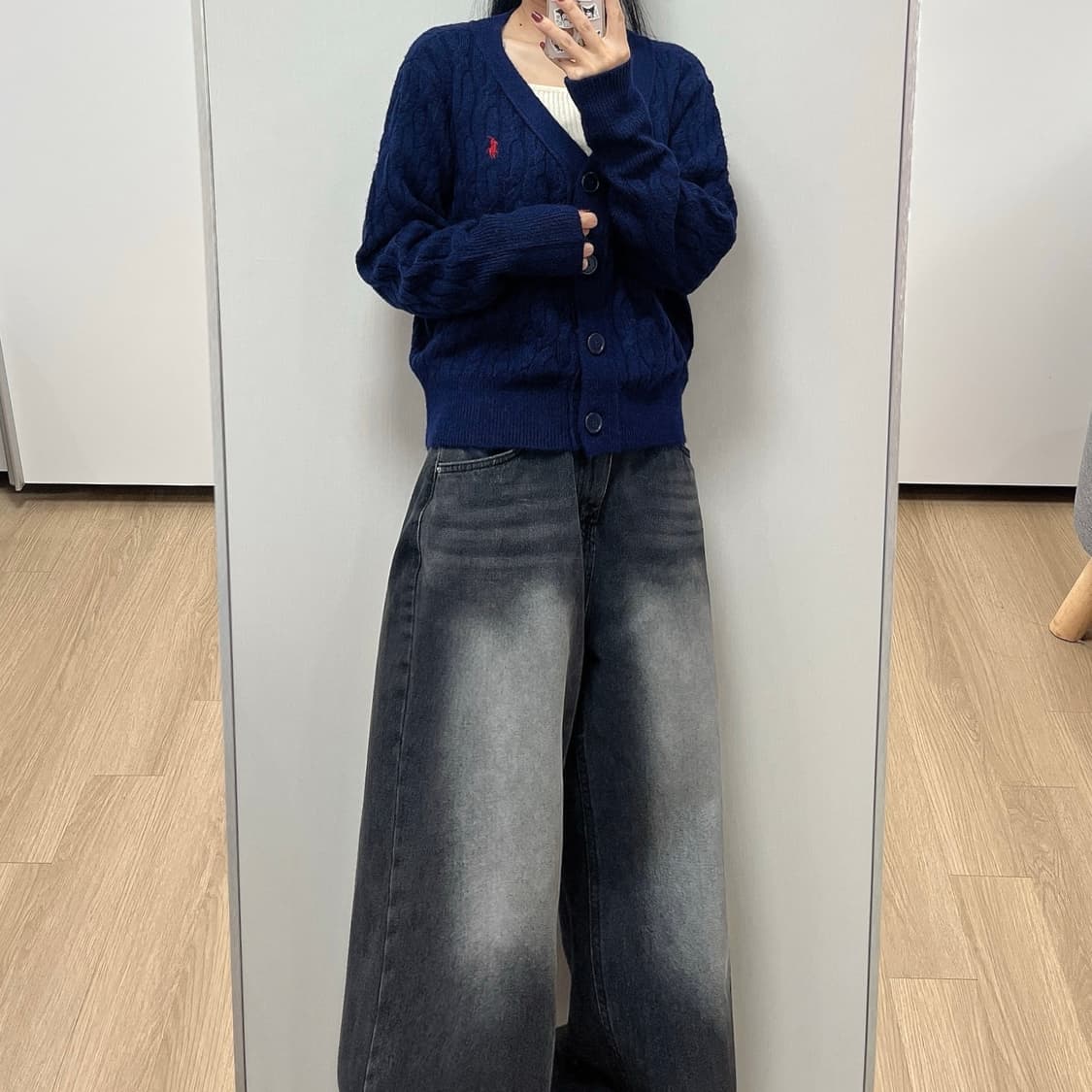 폴로 랄프로렌 신형 꽈배기 네이비 니트 가디건 상품이미지1