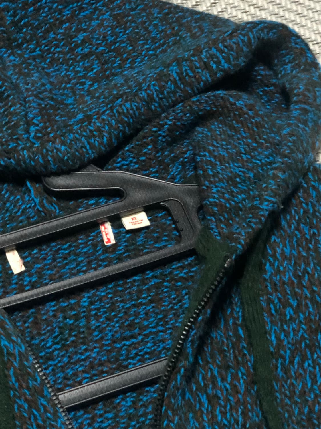 빈티지 블루 너드 니트 후드집업 상품이미지3