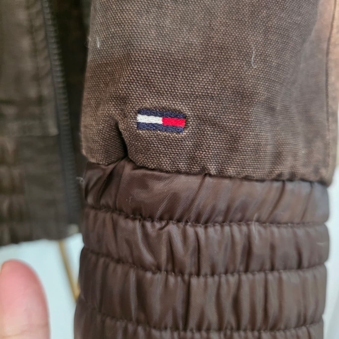 착샷)00s Y2K 타미힐피거 빈티지 캔버스 워크자켓 퍼 쉐르파 털 M 상품이미지10