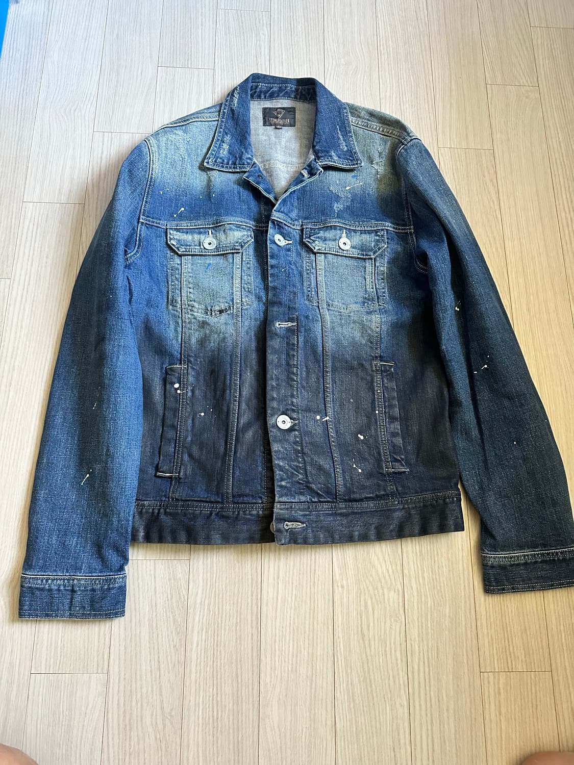 (XL) Stonefeather 페인티드 워싱 데님자켓 상품이미지1