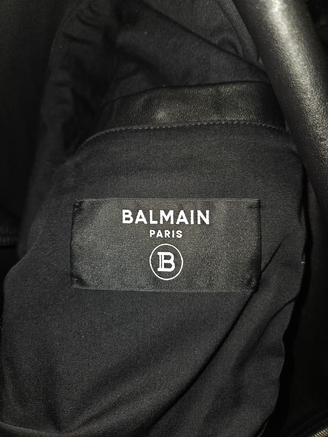 (48) 발망 블랙 램스킨 바이커 zip 레더 자켓 상품이미지8