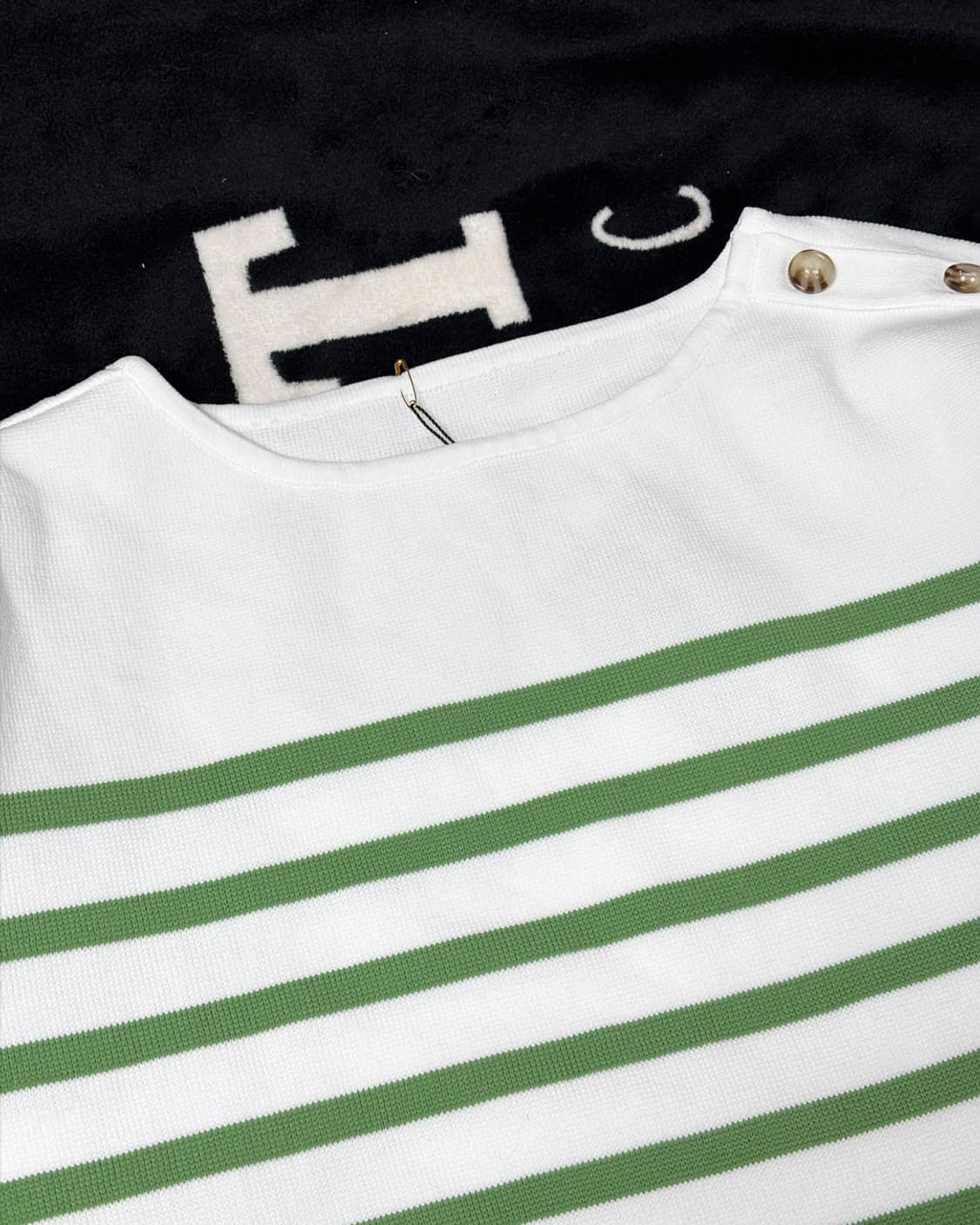 일본빈티지 그린 스프라이프 맨투맨 상품이미지2