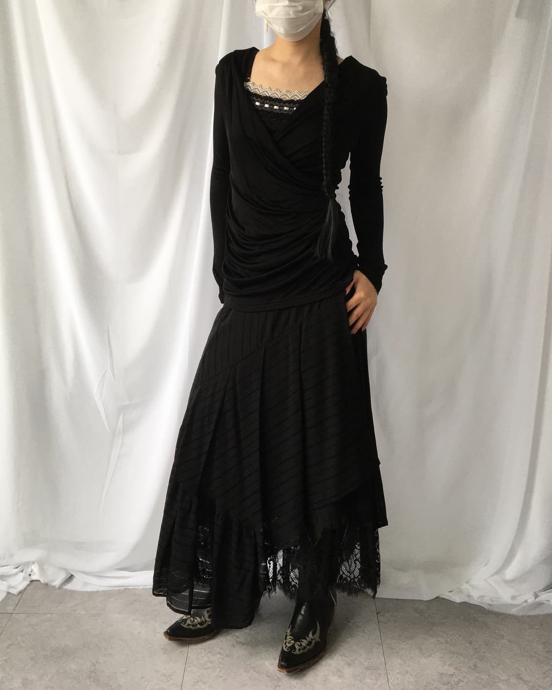 Shirring drape sleeve 상품이미지1