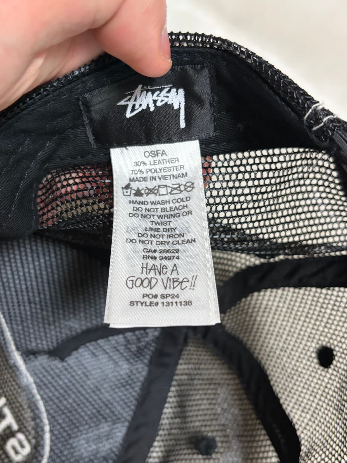 스투시 로우 프로 트러커 컷아웃 스냅백 블랙 상품이미지3