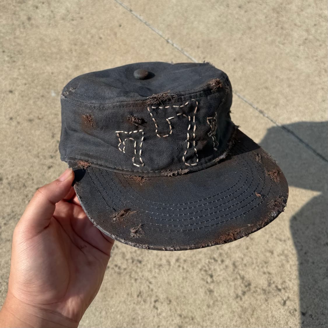 [VTG CUSTOM] 디스트레스드 자수 필드캡  상품이미지3