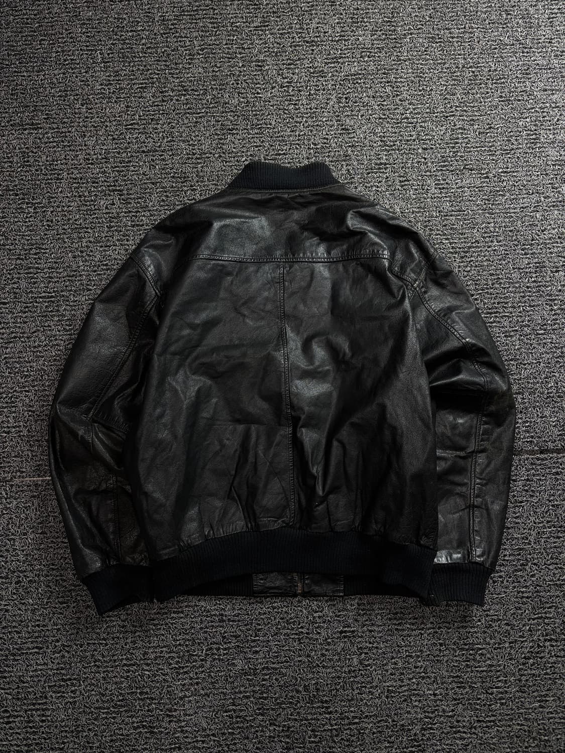 UK 헤리티지 빈티지 램스킨 블랙 레더 봄버 자켓 1623 상품이미지5