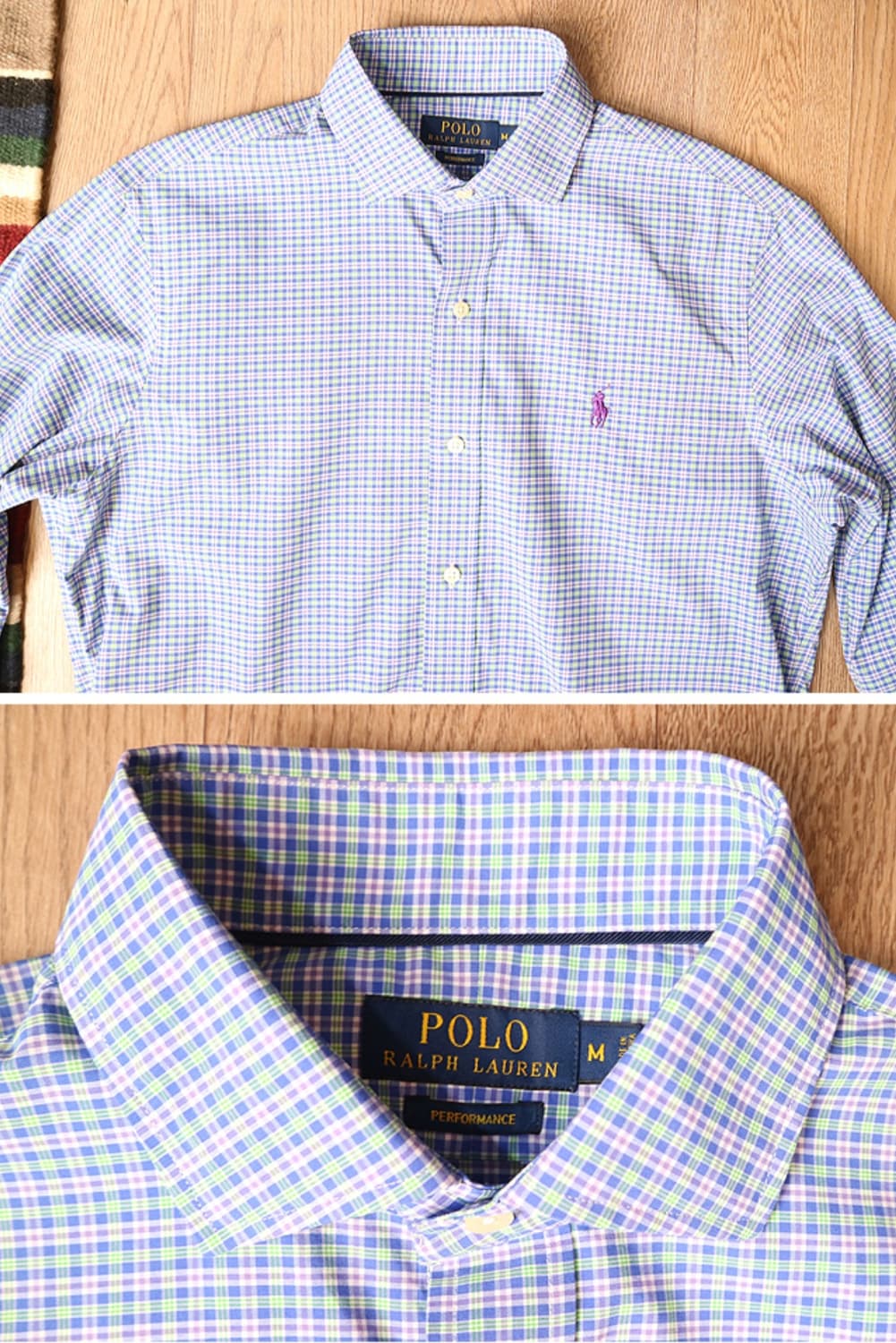 
polo 폴로랄프로렌 코튼100% 와이드카라 체크남방  상품이미지3