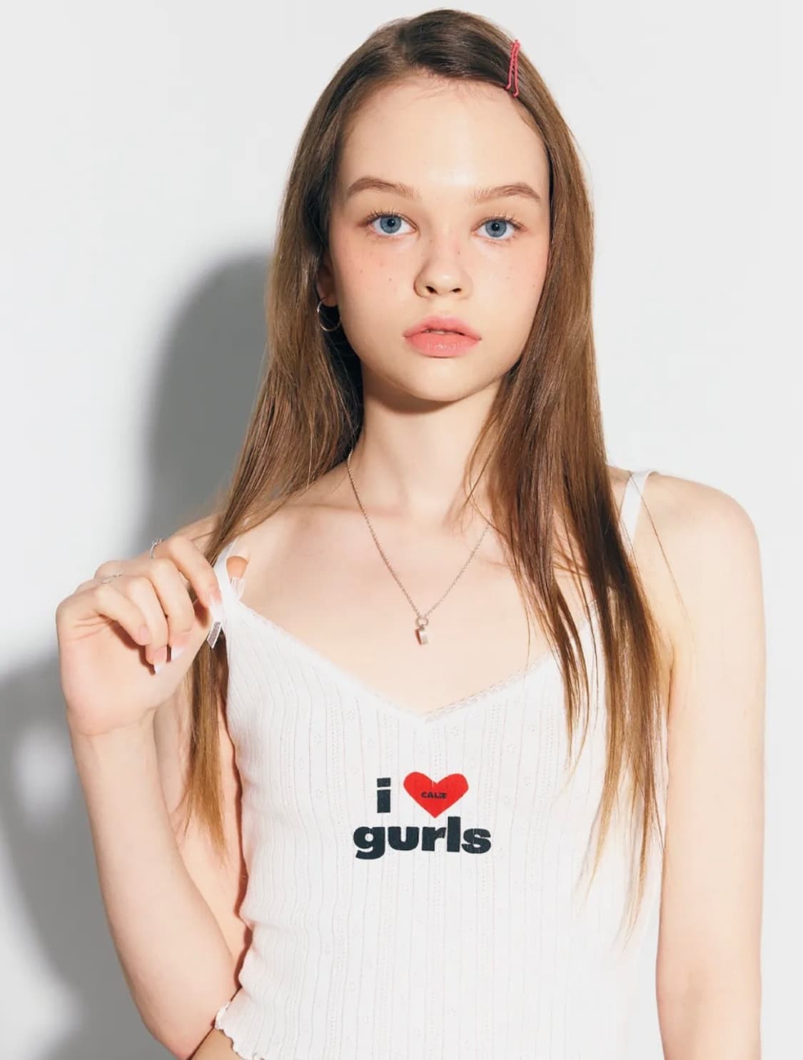 에즈이프캘리 캘리 걸즈 슬리브리스 나시 화이트 상품이미지1