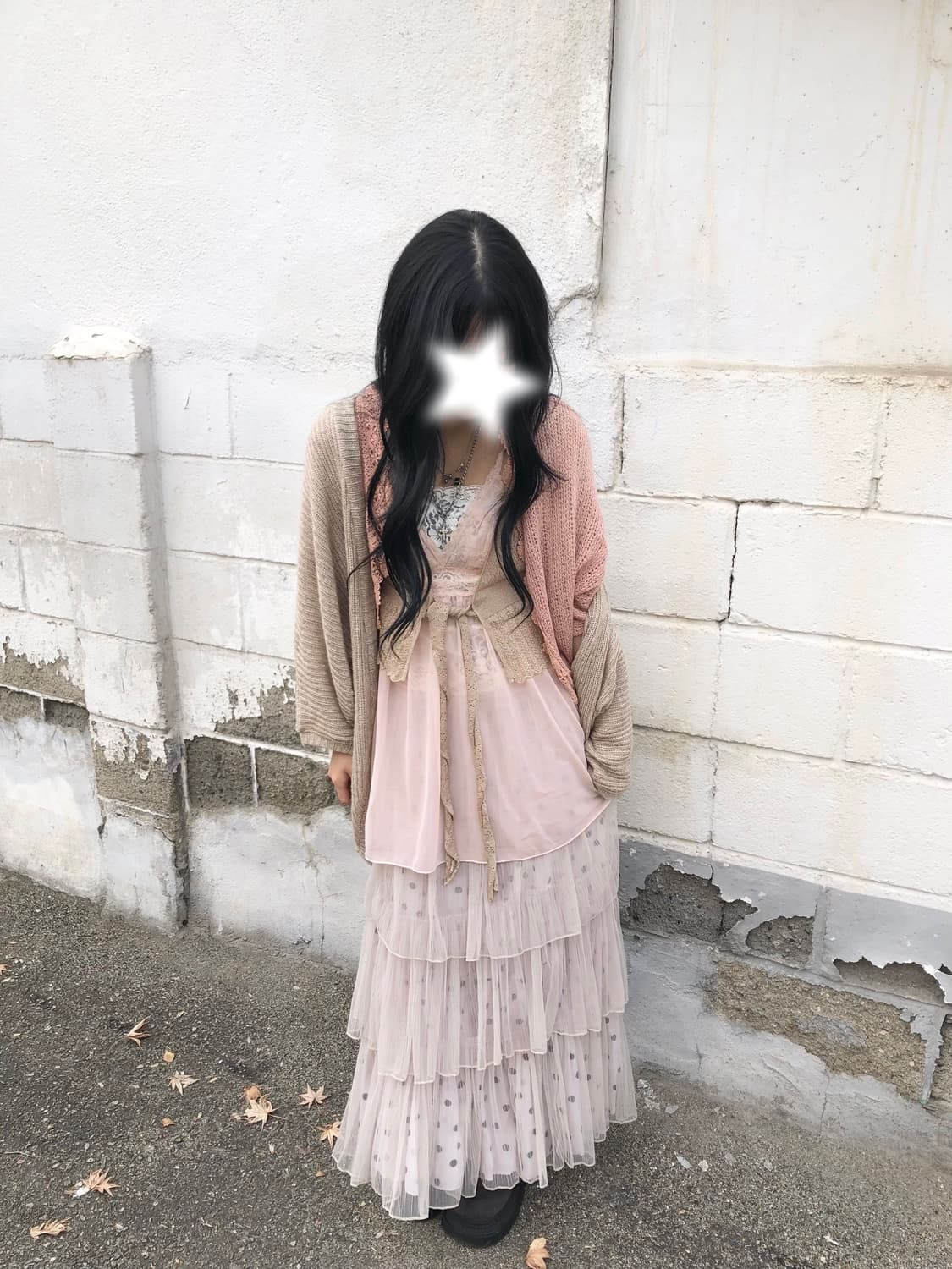 빈티지 복숭아 레이어드 코디세트 상품이미지5