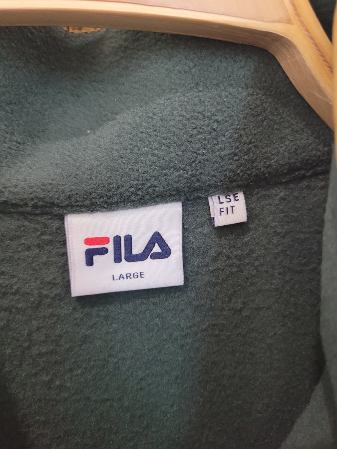 휠라 FILA Explore 플리스 풀오버 그린 루즈핏 L사이즈 상품이미지3