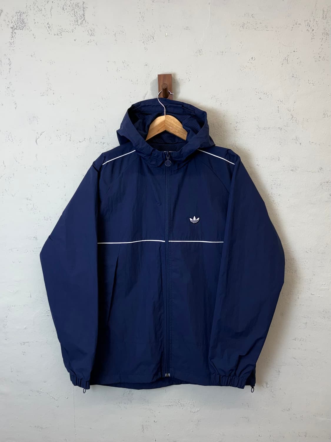 아디다스 쉘 후드 바람막이 네이비 상품이미지1
