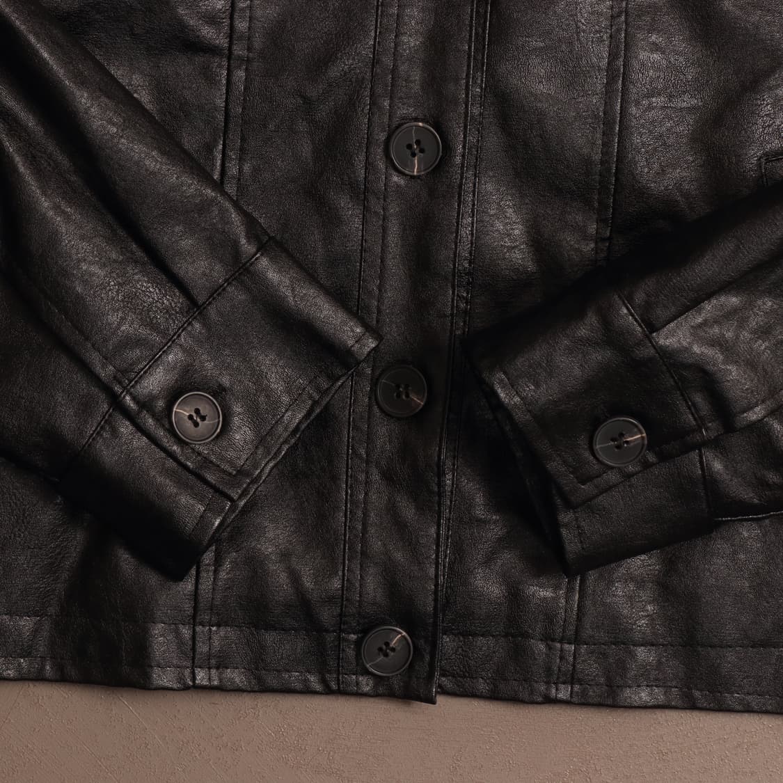 빈티지 페이크레더 트러커 자켓 우먼 A1675 상품이미지4