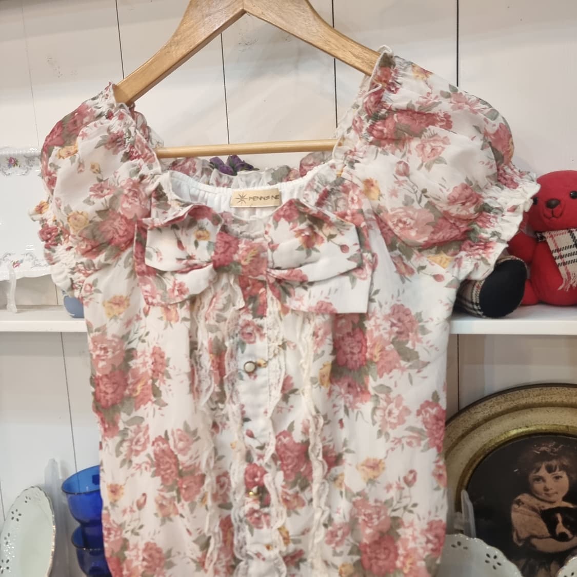 플로럴 리본 프릴 원피스 상품이미지6