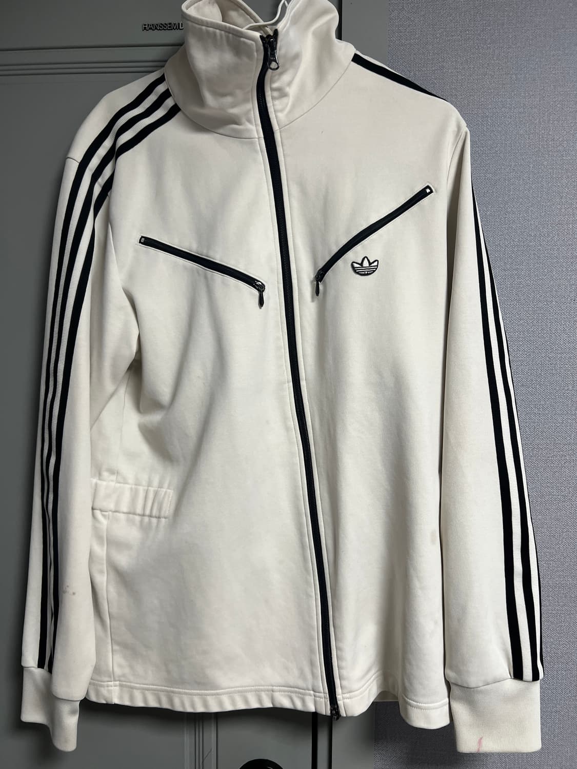 아디다스 굿이어 산레모 트랙탑 져지 자켓 흰/검 상품이미지2