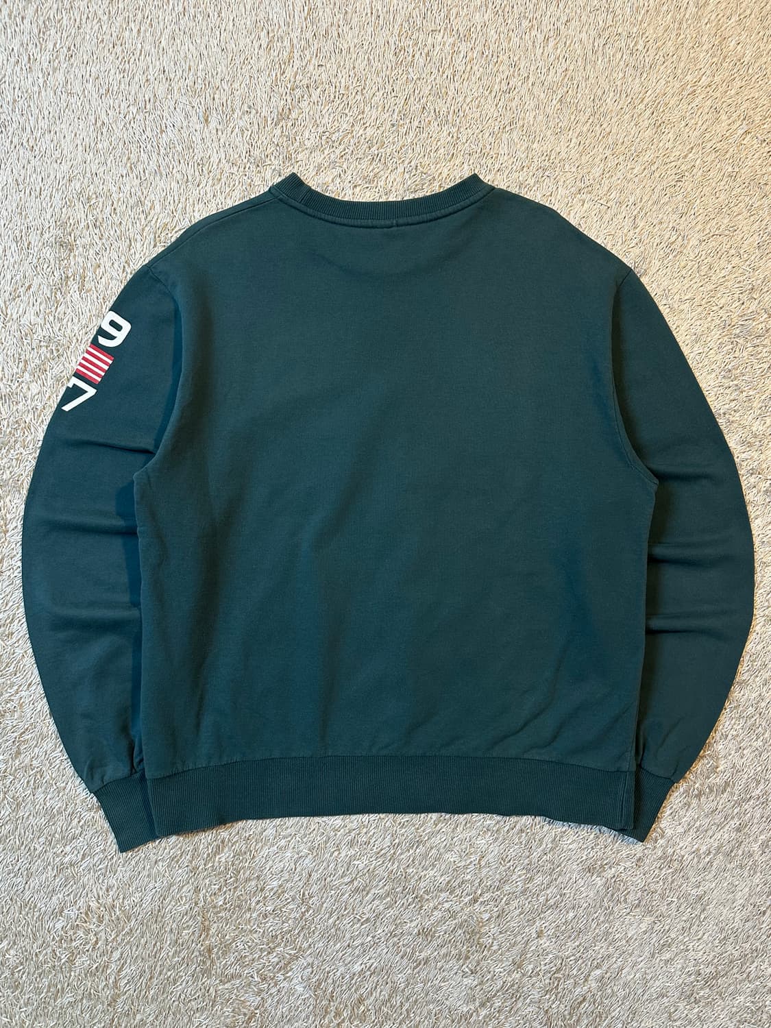 희귀) 90's 폴로 진스 성조기 로고 맨투맨 그린 상품이미지3