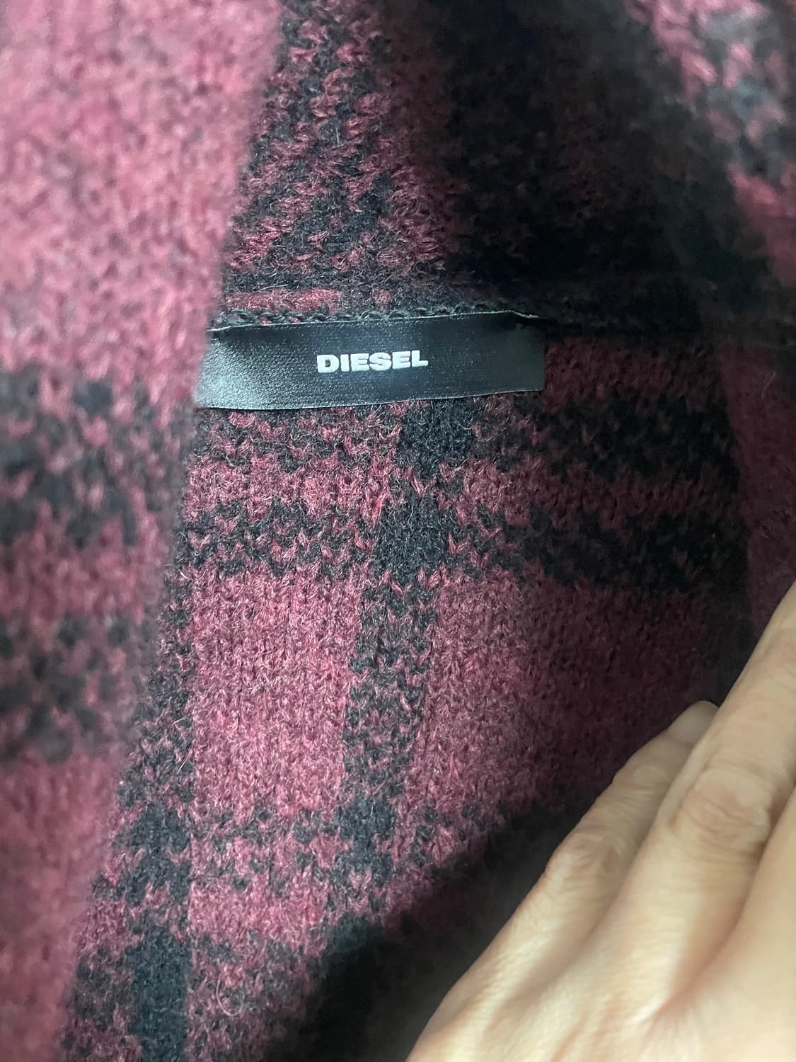 디젤 프린지 머플러 니트코트 상품이미지5