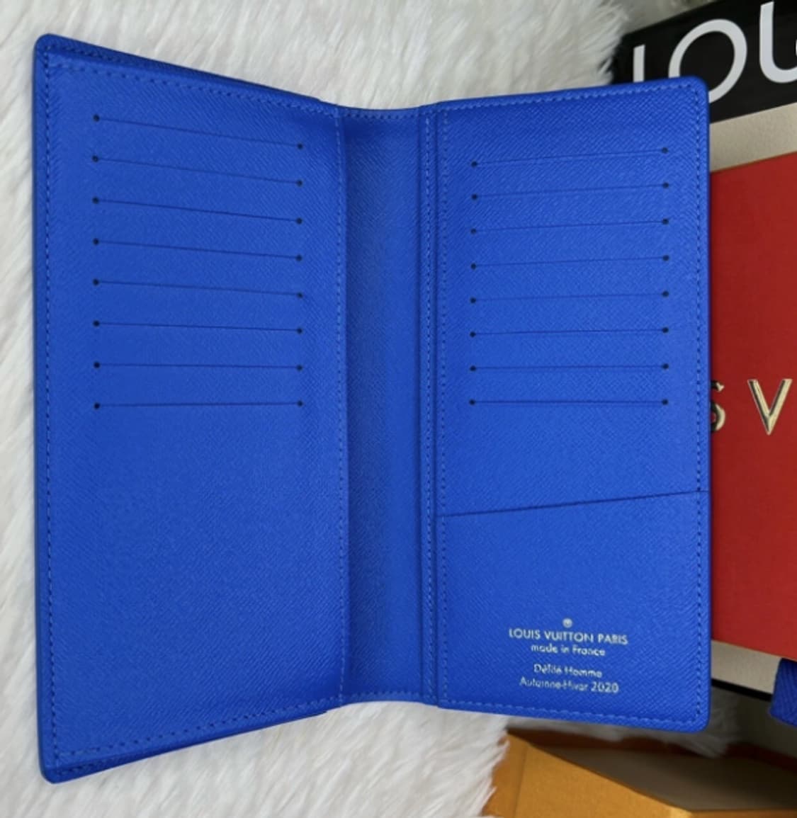 [정품] 루이비통 한정판 블루 모노그램 한정판  장지갑 상품이미지2