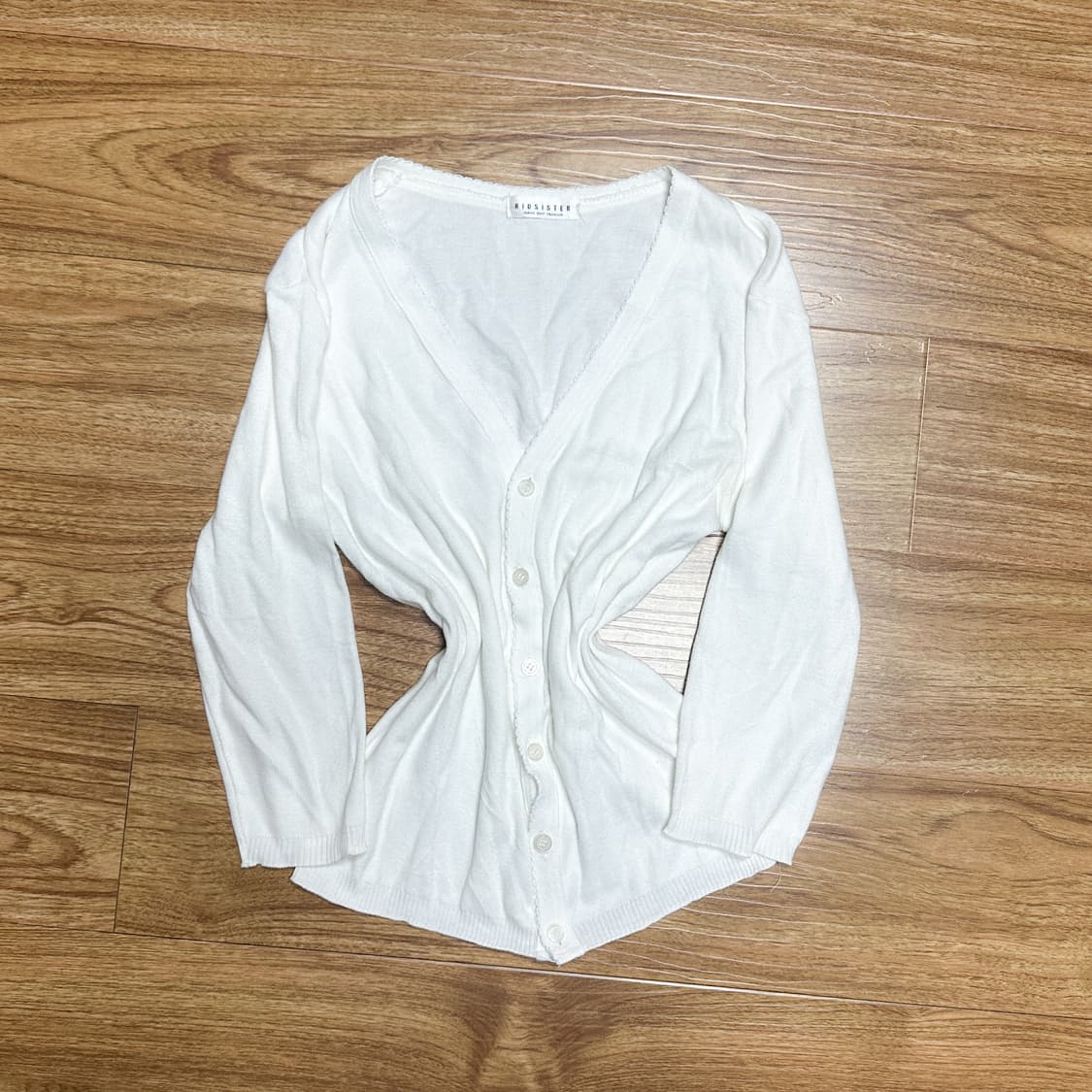 빈티지 레이스 화이트 가디건 브랜디멜빌깔 히메갸루 로걀 라떼 발레코어  상품이미지1