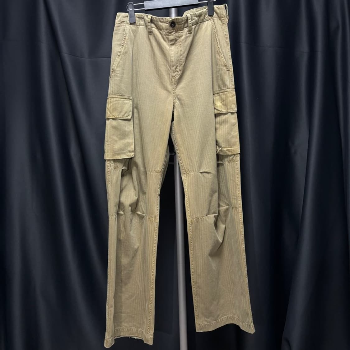 48) 아워레가시 마운트 카고 팬츠 올리브 헤링본 상품이미지1