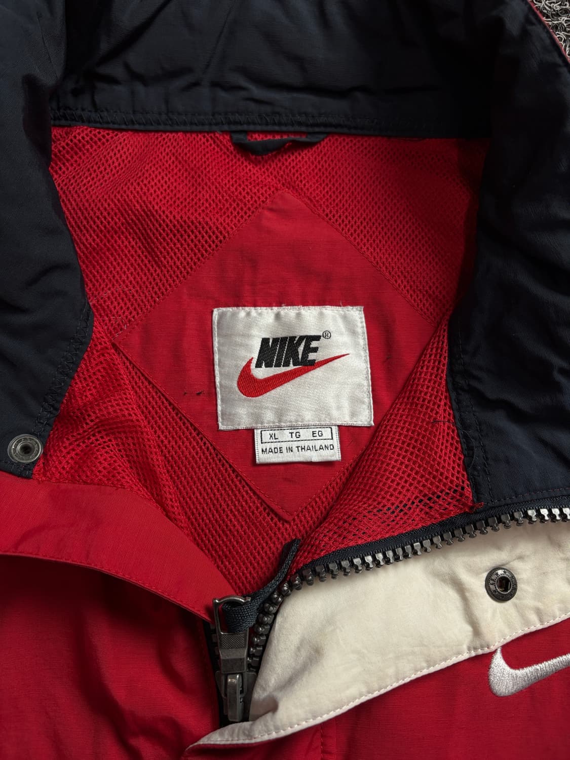 90s 나이키 스우시 올드스쿨 배색 박시핏 바람막이 1667 상품이미지4