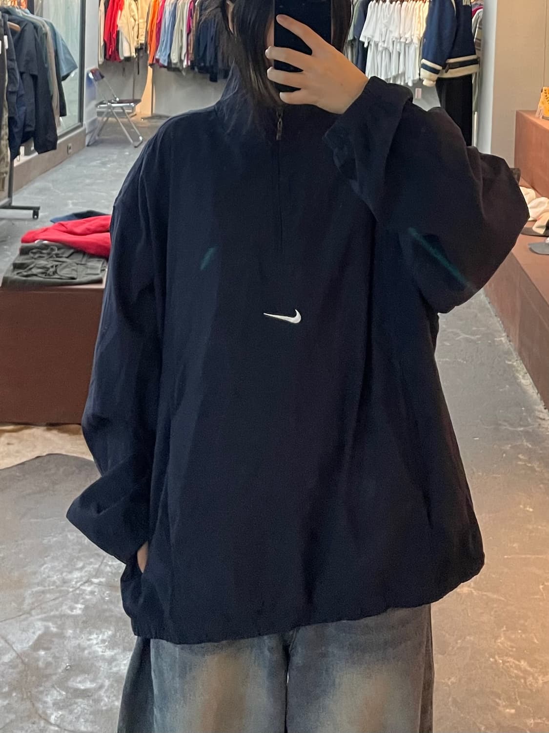 나이키 올드스쿨 네이비 아노락 웜업 H2310 상품이미지1