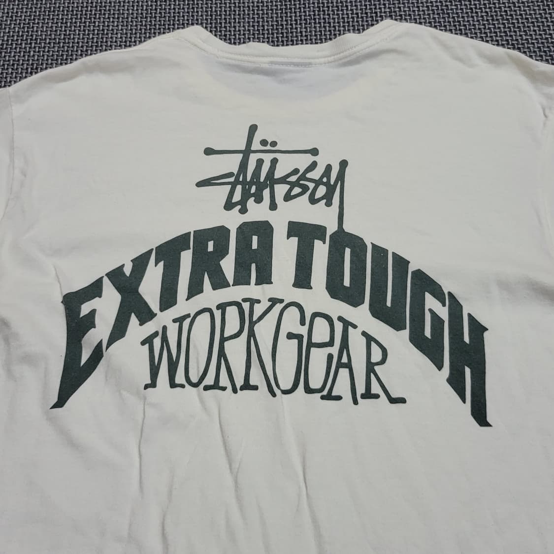 스투시 00s EXTRA 반팔 티셔츠 크림진 (M) 상품이미지7