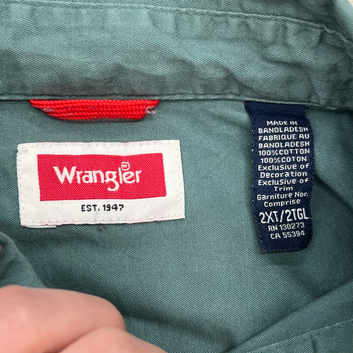 랭글러 원포켓 베이직 셔츠 r2886 상품이미지5