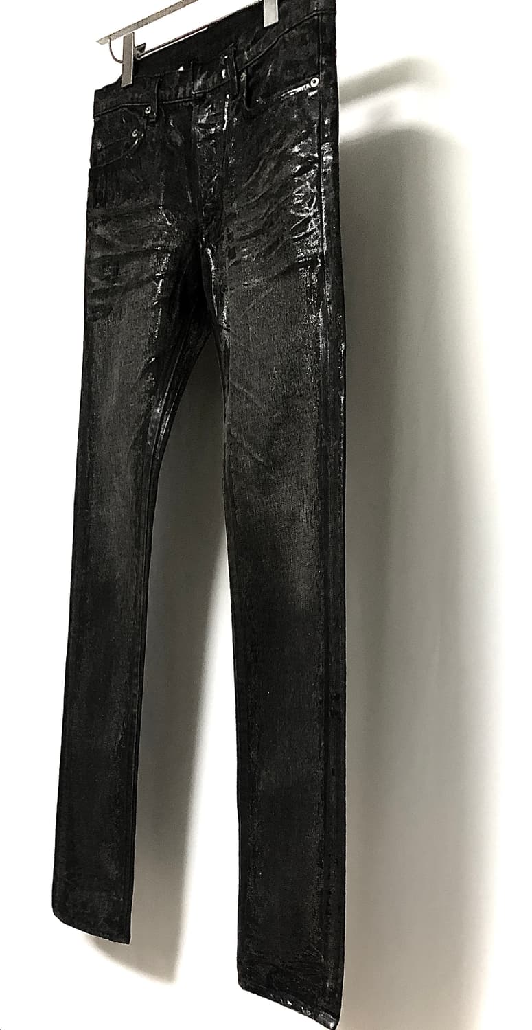 디올옴므 08s 블랙왁스 코팅 데님 상품이미지1